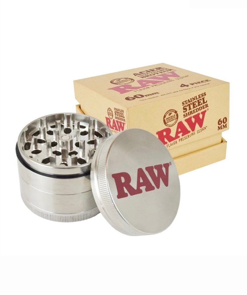 RAW Stainless Steel 4-Piece 60mm Shredder 1 RAW Stainless Steel 4-Piece 60mm Shredder