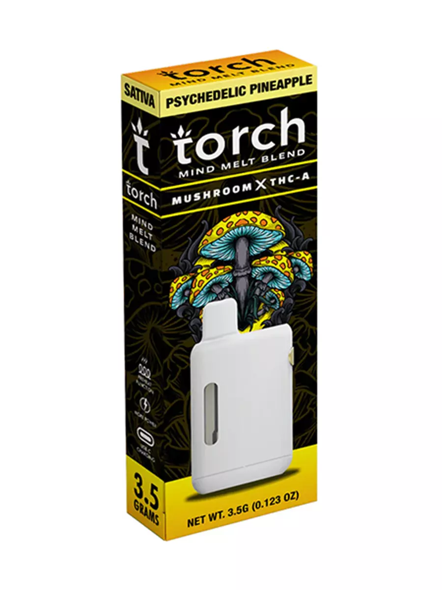 Psychedelic Pineapple Torch Mind Melt Mushroom x THC-A Blend Vape 3.5G 1 Psychedelic Pineapple Torch Mind Melt Mushroom x THC-A Blend Vape 3.5G