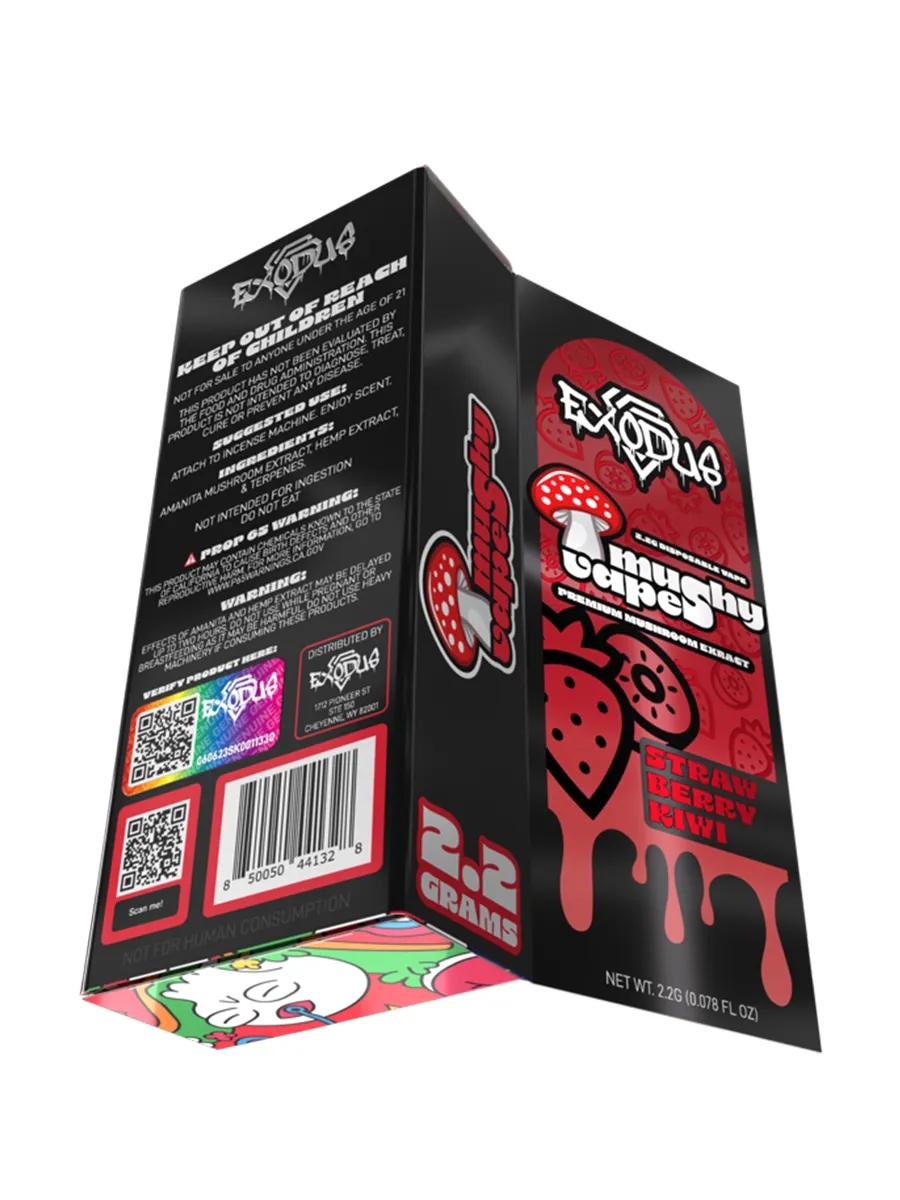 Strawberry Kiwi Exodus Mushy Disposable Vape 2.2G 2 Strawberry Kiwi Exodus Mushy Disposable Vape 2.2G - Image 2