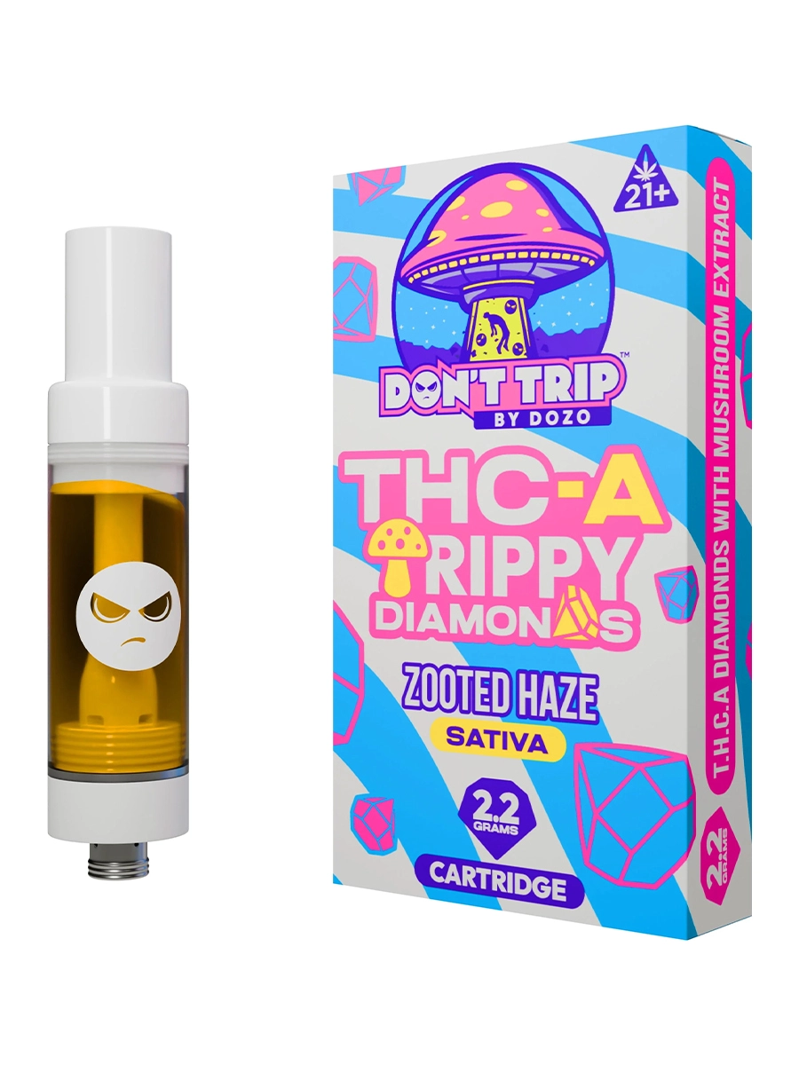 Zooted Haze Don’t Trip by Dozo THC-A Trippy Diamonds Cartridge 2.2G 1 Zooted Haze Don’t Trip by Dozo THC-A Trippy Diamonds Cartridge 2.2G