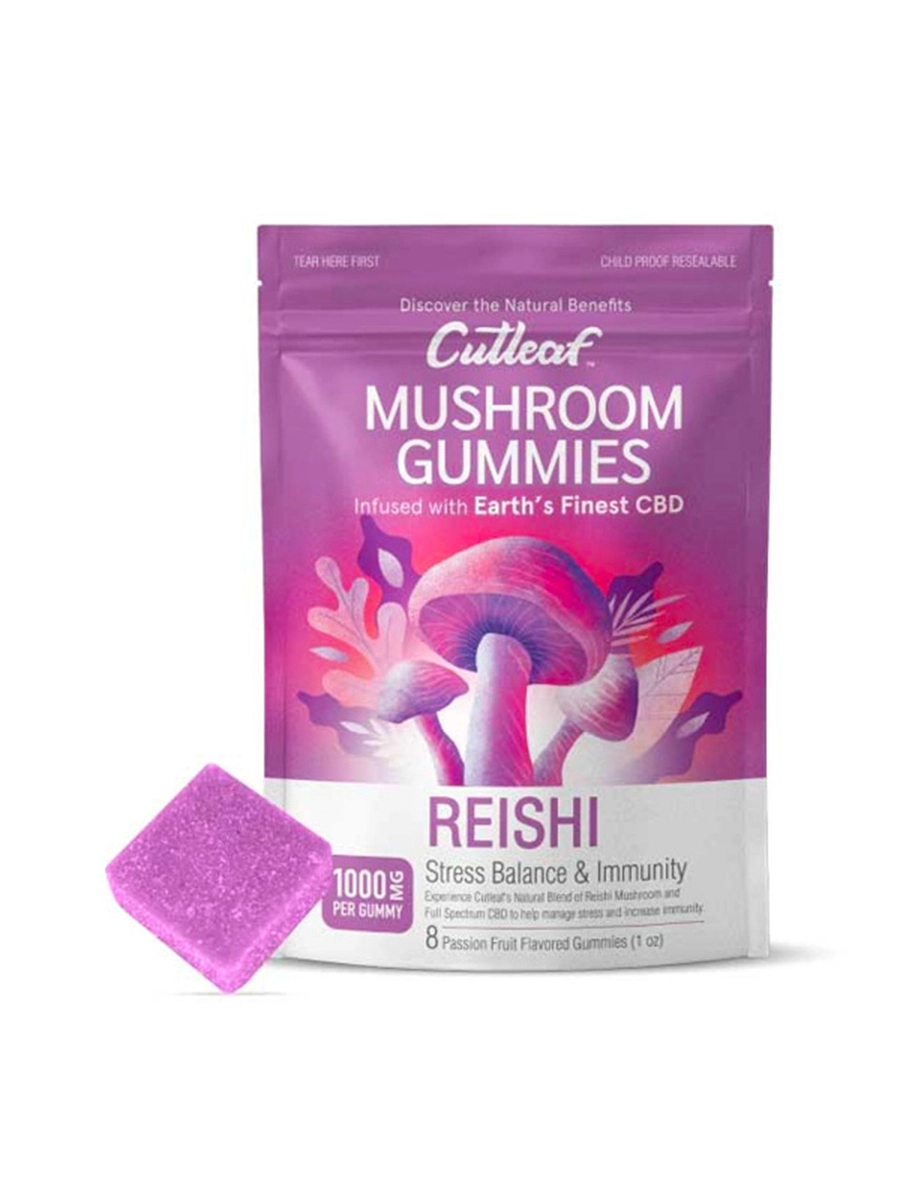 Reishi Passion Fruit Cutleaf Mushroom CBD Gummies 1000mg 1 Reishi Passion Fruit Cutleaf Mushroom CBD Gummies 1000mg