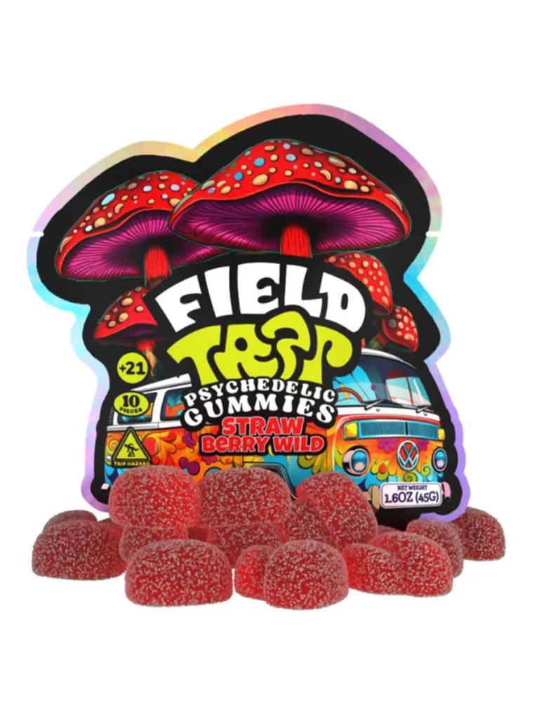 Straw Berry Wild Field Trip Psychedelic Mushroom Gummies 1 Straw Berry Wild Field Trip Psychedelic Mushroom Gummies