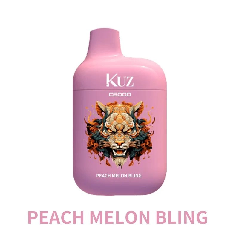 KUZ C6000 PUFFS – PEACH MELON BLING 1 KUZ C6000 PUFFS – PEACH MELON BLING
