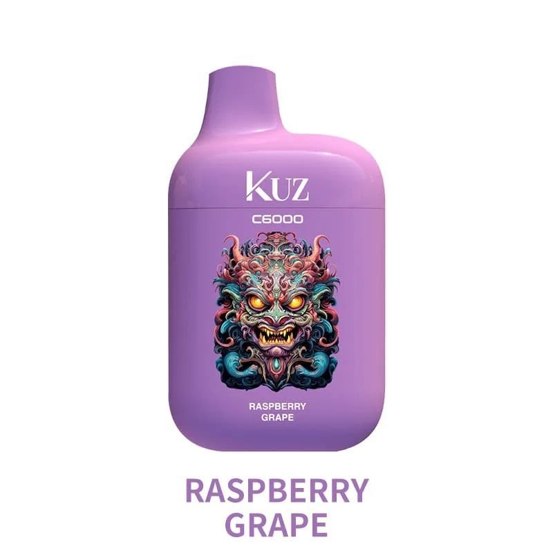 KUZ C6000 PUFFS – RASPBERRY GRAPE 1 KUZ C6000 PUFFS – RASPBERRY GRAPE