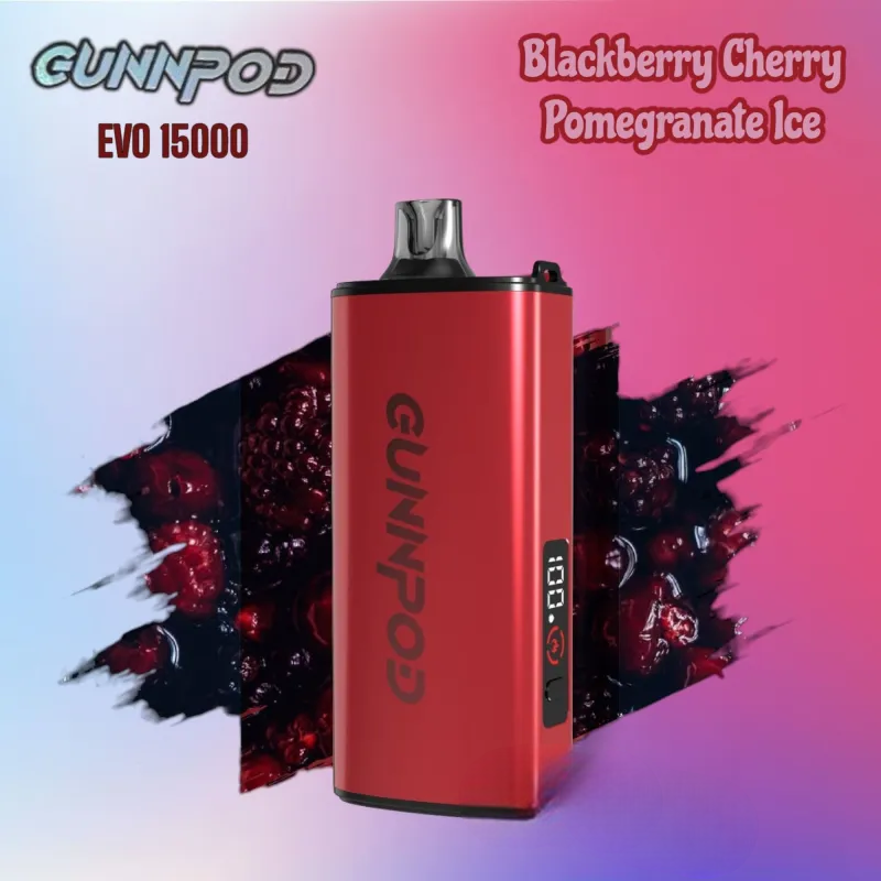 Gunnpod EVO BlackBerry Cherry Pomegranate ice 15000 1 Gunnpod EVO BlackBerry Cherry Pomegranate ice 15000