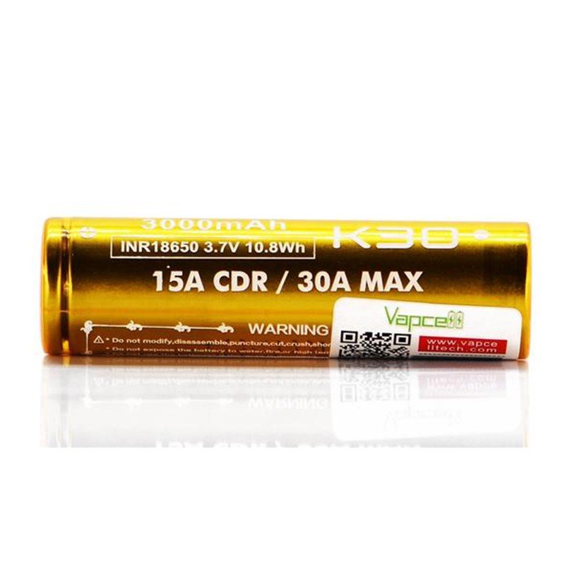 Vapcell K30 18650 15A/30A Flat Top 3000mAh Battery 2 Vapcell K30 18650 15A/30A Flat Top 3000mAh Battery - Image 2