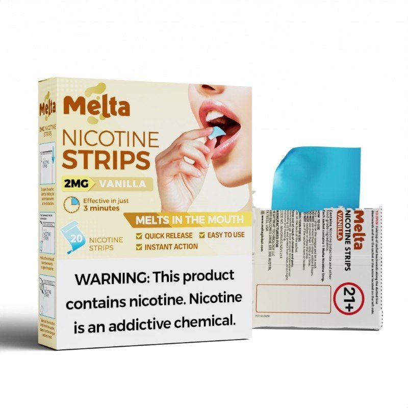 Vanilla Melta Nicotine Strips 1 Vanilla Melta Nicotine Strips