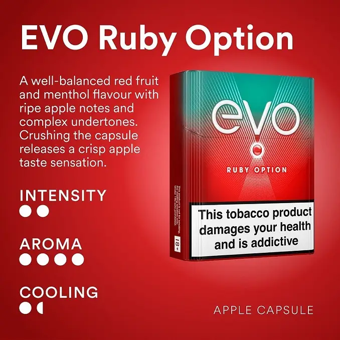 Ploom EVO Tobacco Sticks Ruby Option x 10 (Carton) (200 Sticks) 2 Ploom EVO Tobacco Sticks Ruby Option x 10 (Carton) (200 Sticks) - Image 2