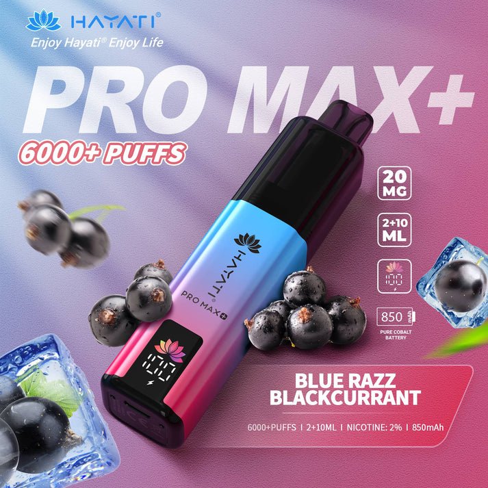 Hayati Pro Max Plus Blue Razz Black Currant 1 Hayati Pro Max Plus Blue Razz Black Currant