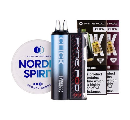Pyne Pod Click 50k Vape Kit & Nicotine Pouch Bundle 1 Pyne Pod Click 50k Vape Kit & Nicotine Pouch Bundle