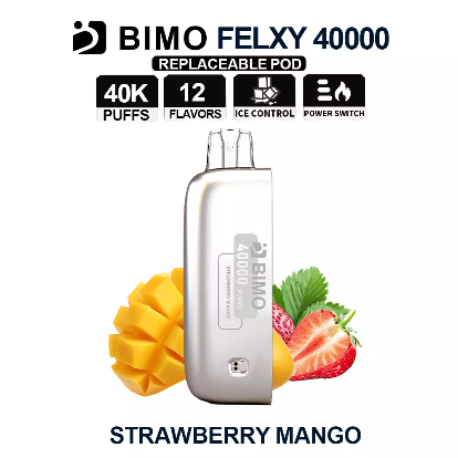 BIMO Felxy 40000 Pod – Strawberry Mango 1 BIMO Felxy 40000 Pod – Strawberry Mango