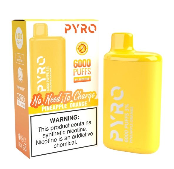 PYRO 6000 PUFF Pineapple Orange 1 PYRO 6000 PUFF Pineapple Orange
