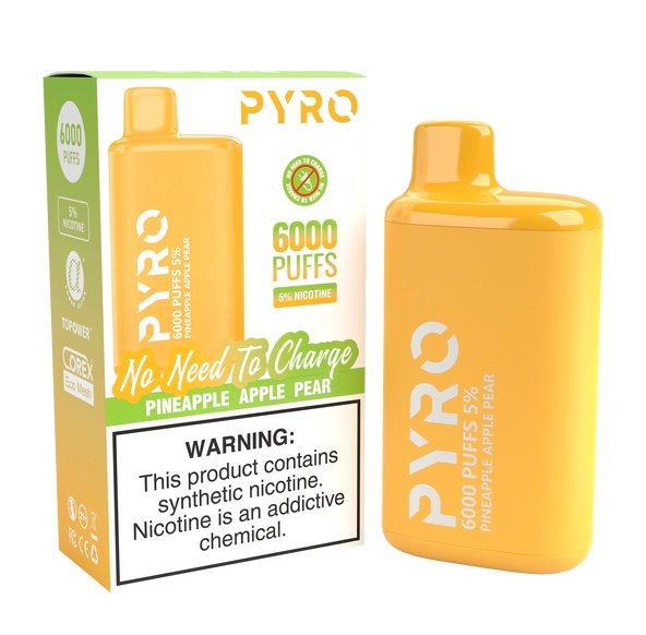 PYRO 6000 PUFF Pineapple Apple Pear 1 PYRO 6000 PUFF Pineapple Apple Pear