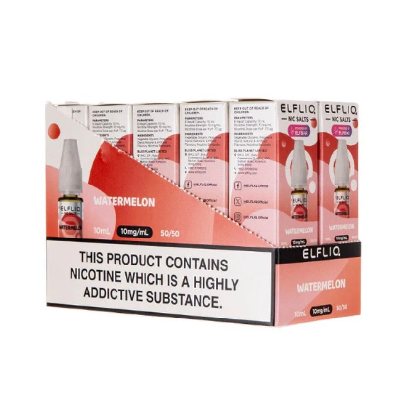 Elf Bar ELFLIQ Nic Salt E-Liquids - Pack of 10 1 Elf Bar ELFLIQ Nic Salt E-Liquids - Pack of 10