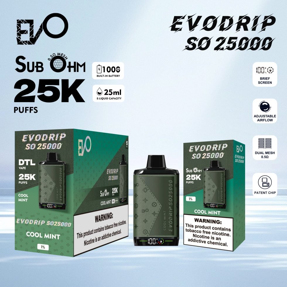 EVODRIP DISPOSABLE 5-PACK (Cool Mint) 1 EVODRIP DISPOSABLE 5-PACK (Cool Mint)