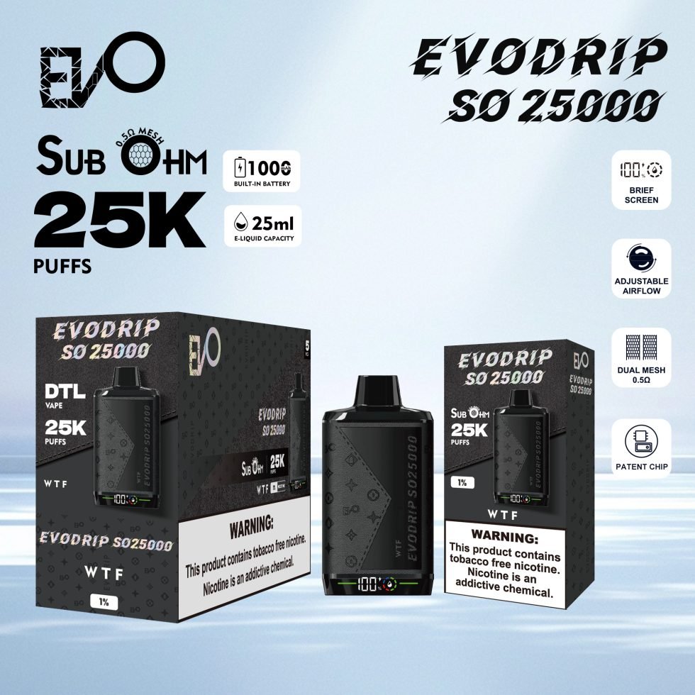 WTF EVODRIP SO25000 DISPOSABLE (5-PACK) 1 WTF EVODRIP SO25000 DISPOSABLE (5-PACK)