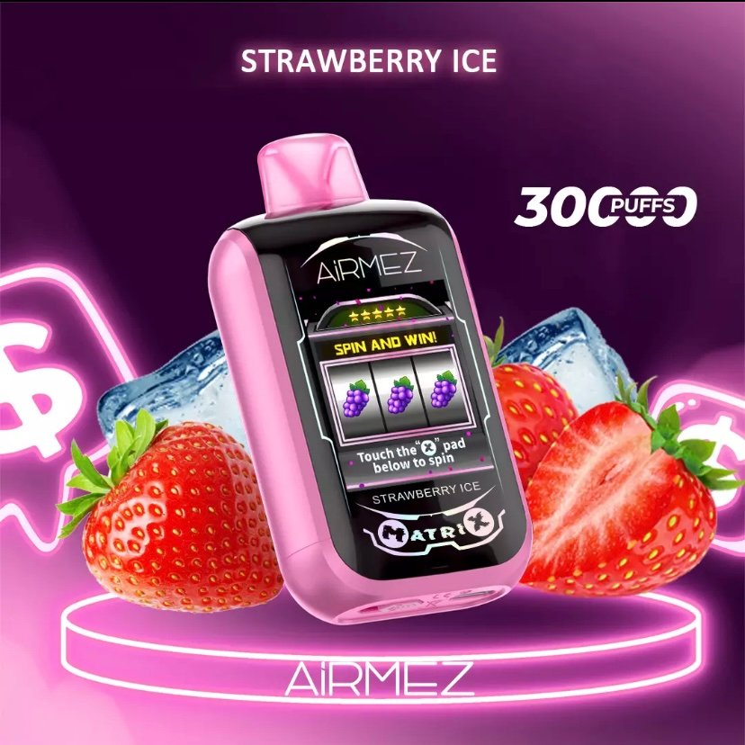 Airmez Matrix Pro 30000 Puffs – Strawberry Ice 1 Airmez Matrix Pro 30000 Puffs – Strawberry Ice