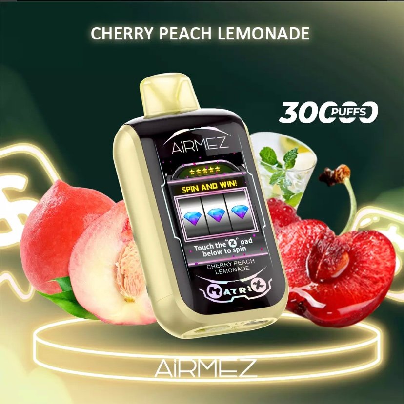 Airmez Matrix Pro 30000 Puffs – Cherry Peach Lemonade 1 Airmez Matrix Pro 30000 Puffs – Cherry Peach Lemonade