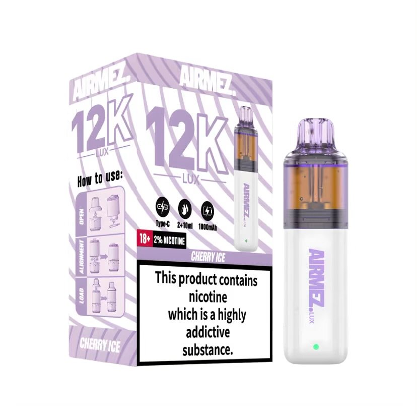 Airmez Lux 12000 Puffs Cherry Ice 2 Airmez Lux 12000 Puffs Cherry Ice - Image 2