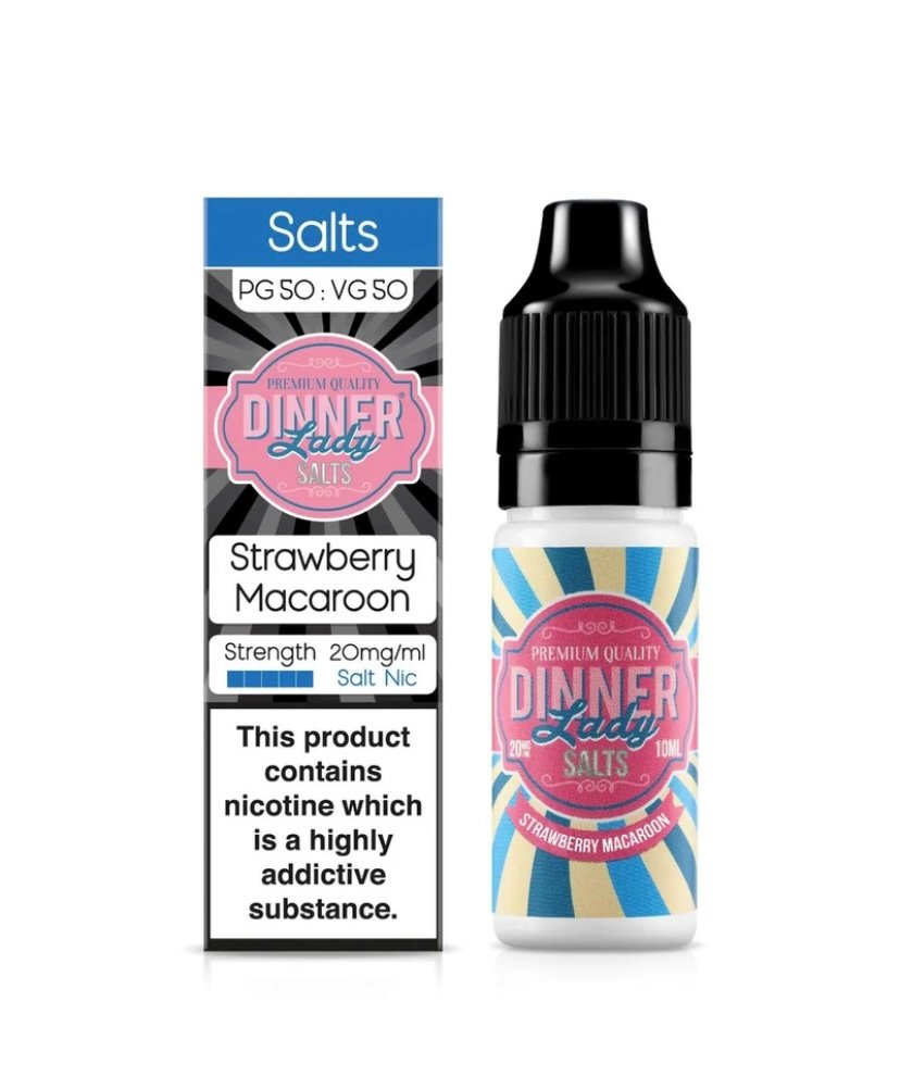 Dinner Lady Strawberry Macaroon Nic Salt E-Liquid 1 Dinner Lady Strawberry Macaroon Nic Salt E-Liquid