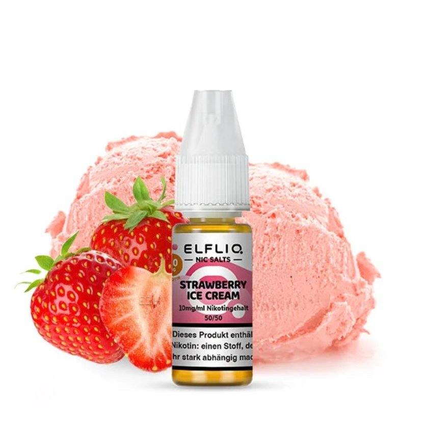 ELFLIQ Strawberry Ice Cream Nicotine Salt Liquid 1 ELFLIQ Strawberry Ice Cream Nicotine Salt Liquid