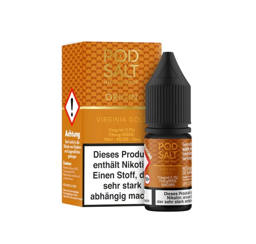 Pod Salt Origin – Virginia Gold – Nicotine Salt Liquid 1 Pod Salt Origin – Virginia Gold – Nicotine Salt Liquid