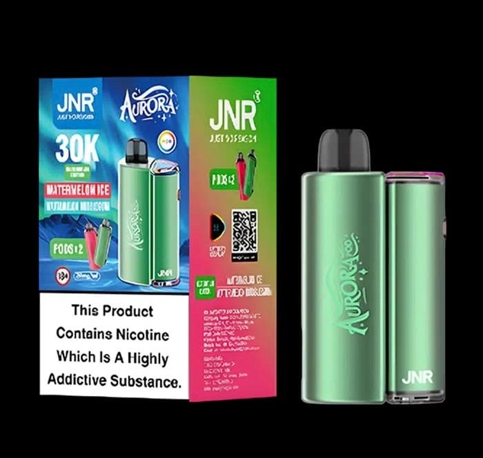 JNR Aurora 30000 Puffs Watermelon Ice / Watermelon Bubblegum Prefilled Vape Kit 3 JNR Aurora 30000 Puffs Watermelon Ice / Watermelon Bubblegum Prefilled Vape Kit - Image 3