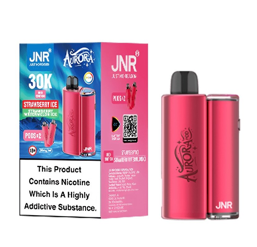 JNR Aurora 30000 Puffs Strawberry Ice / Strawberry Watermelon Ice Prefilled Vape Kit 1 JNR Aurora 30000 Puffs Strawberry Ice / Strawberry Watermelon Ice Prefilled Vape Kit