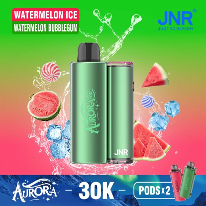 JNR Aurora 30000 Puffs Watermelon Ice / Watermelon Bubblegum Prefilled Vape Kit 1 JNR Aurora 30000 Puffs Watermelon Ice / Watermelon Bubblegum Prefilled Vape Kit