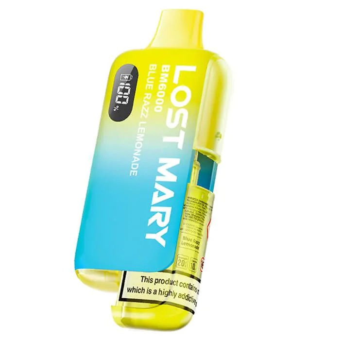 Lost Mary BM6000 Refillable Vape Kit-Blue Razz Lemonade 1 Lost Mary BM6000 Refillable Vape Kit-Blue Razz Lemonade