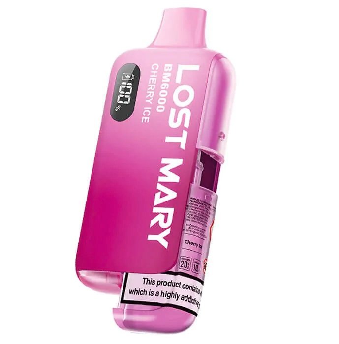 Lost Mary BM6000 Refillable Vape Kit-Cherry Ice 1 Lost Mary BM6000 Refillable Vape Kit-Cherry Ice
