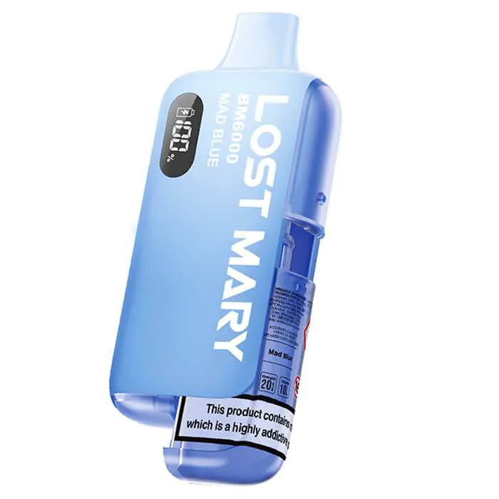 Lost Mary BM6000 Refillable Vape Kit-Mad Blue 1 Lost Mary BM6000 Refillable Vape Kit-Mad Blue