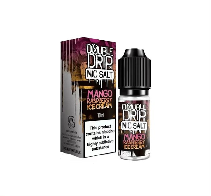 Mango Raspberry Ice Cream by Double Drip –10ml Nic Salt E-liquid 1 Mango Raspberry Ice Cream by Double Drip –10ml Nic Salt E-liquid