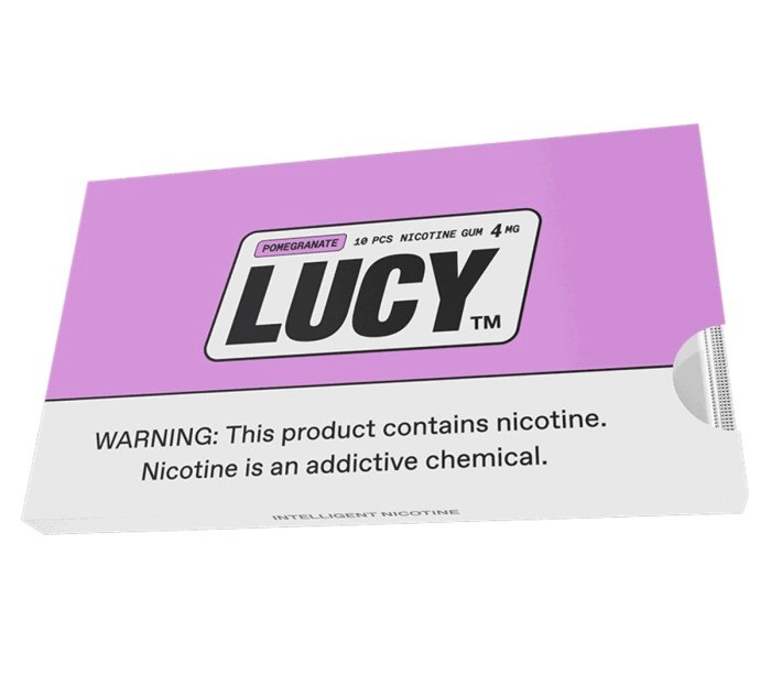 Lucy Pomegranate 4MG Nicotine Gum 1 Lucy Pomegranate 4MG Nicotine Gum