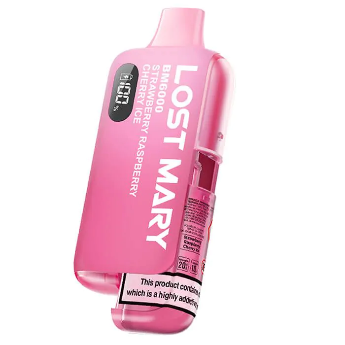 Lost Mary BM6000 Refillable Vape Kit-Strawberry Raspberry Cherry Ice 1 Lost Mary BM6000 Refillable Vape Kit-Strawberry Raspberry Cherry Ice