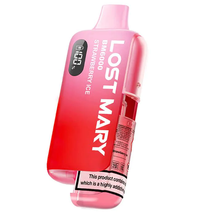 Lost Mary BM6000 Refillable Vape Kit-Strawberry Ice 1 Lost Mary BM6000 Refillable Vape Kit-Strawberry Ice