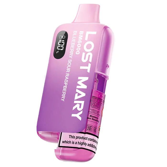 Lost Mary BM6000 Refillable Vape Kit-Blueberry Sour Raspberry 1 Lost Mary BM6000 Refillable Vape Kit-Blueberry Sour Raspberry