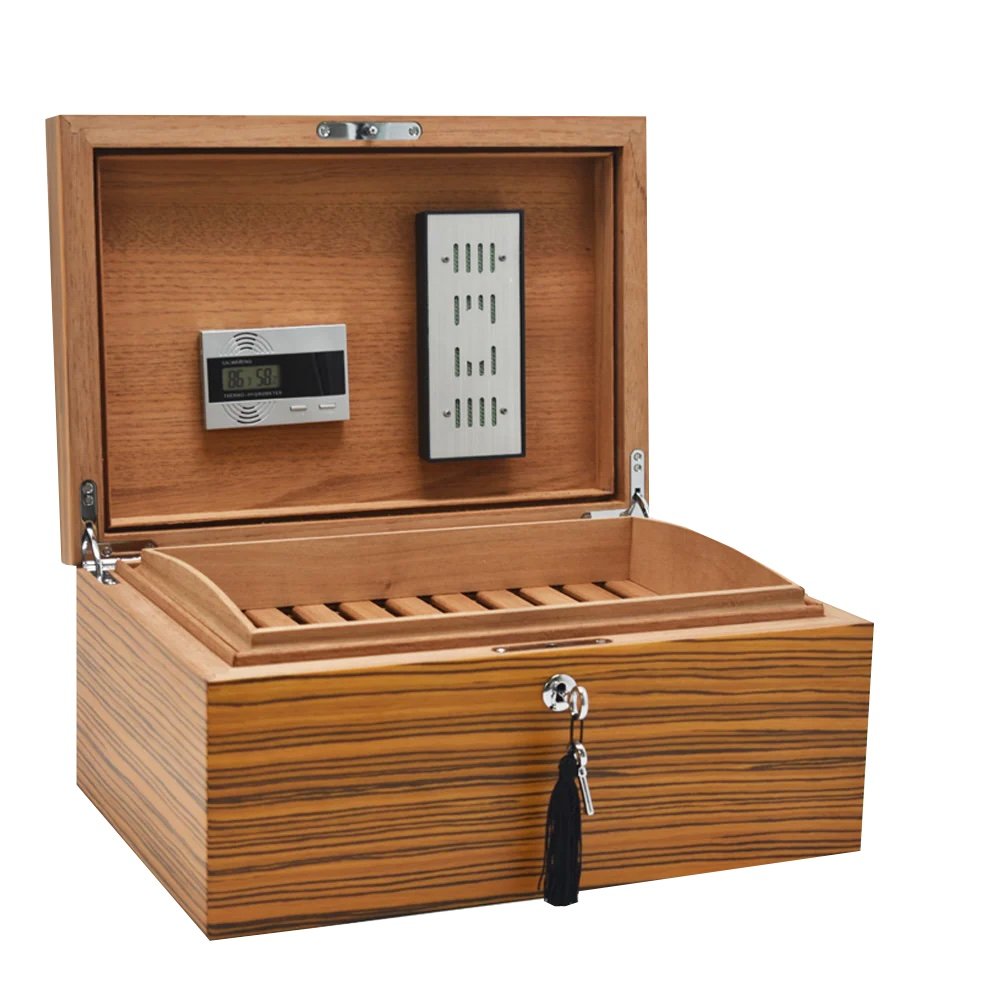 150 Stick Macassar Zebra Humidor Matt Finish 1 150 Stick Macassar Zebra Humidor Matt Finish