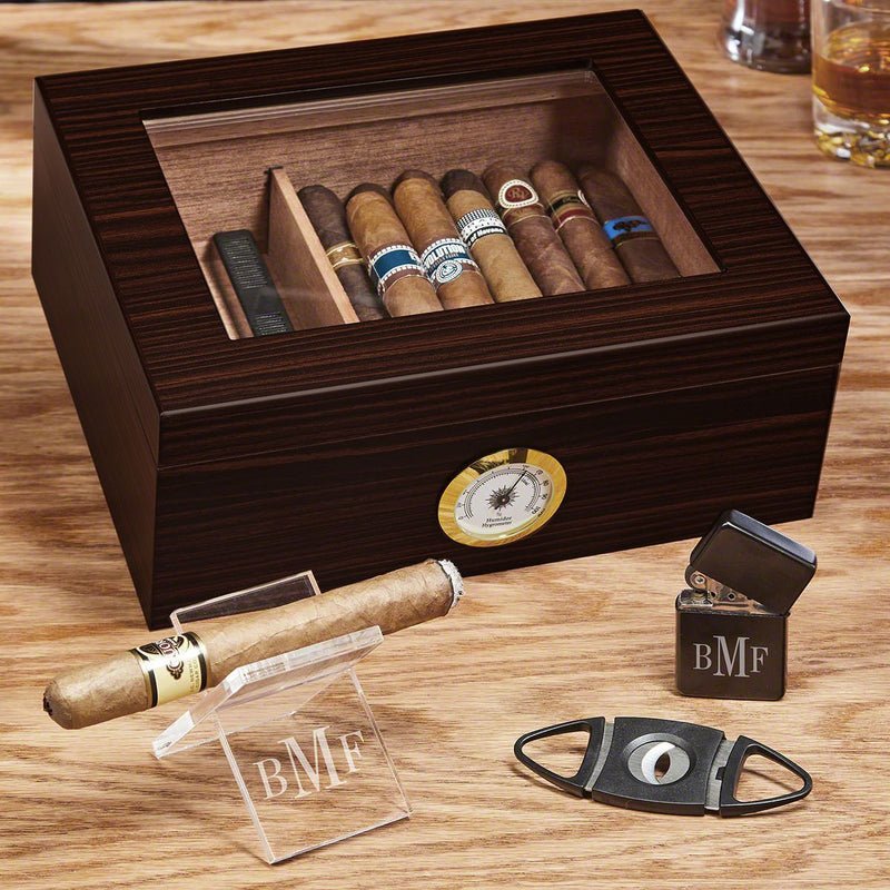 DANTE PERSONALIZED CIGAR GIFT SET WITH CEDAR CIGAR HUMIDOR AND HYGROMETER 1 DANTE PERSONALIZED CIGAR GIFT SET WITH CEDAR CIGAR HUMIDOR AND HYGROMETER