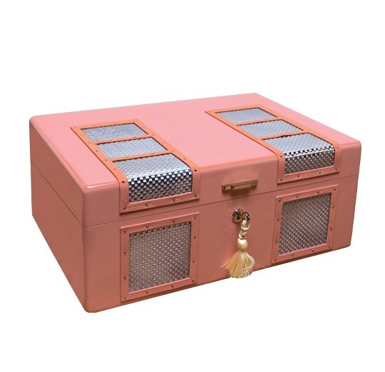 Ashton Retro 1950's Metallic Pink Humidor 1 Ashton Retro 1950's Metallic Pink Humidor