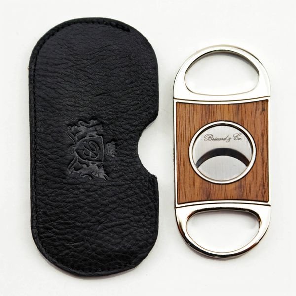 Brizard and Co. Double Guillotine Series 2 Cutter - Curly Walnut and Black Leather 1 Brizard and Co. Double Guillotine Series 2 Cutter - Curly Walnut and Black Leather