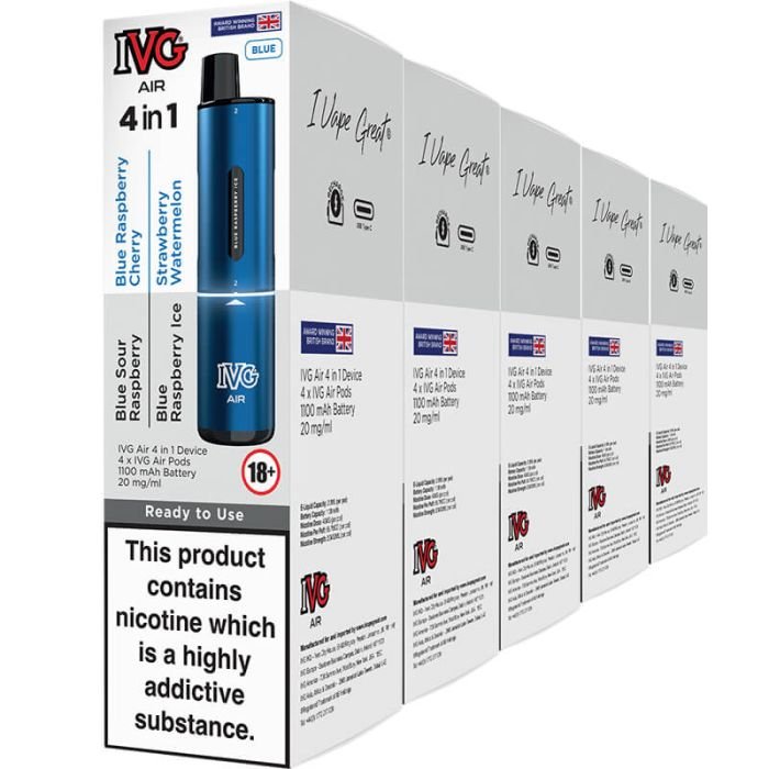 IVG Air 4 in 1 pod vape kit 5-pack 1 IVG Air 4 in 1 pod vape kit 5-pack