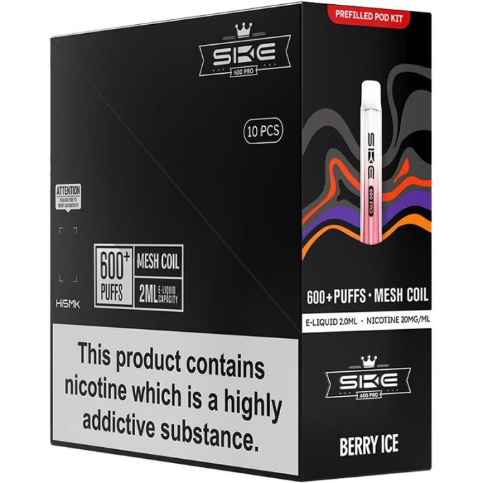SKE Crystal 600 Pro pod vape kit 10-pack 1 SKE Crystal 600 Pro pod vape kit 10-pack