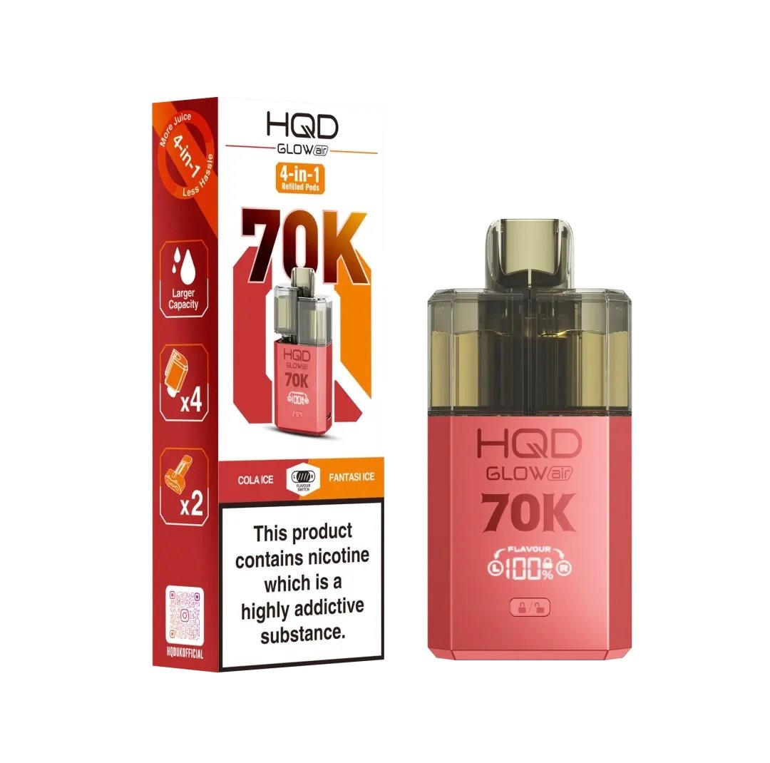 COLA ICE / FANTASY ICE HQD GLOW AIR 70K PUFFS PREFILLED POD KIT 1 COLA ICE / FANTASY ICE HQD GLOW AIR 70K PUFFS PREFILLED POD KIT