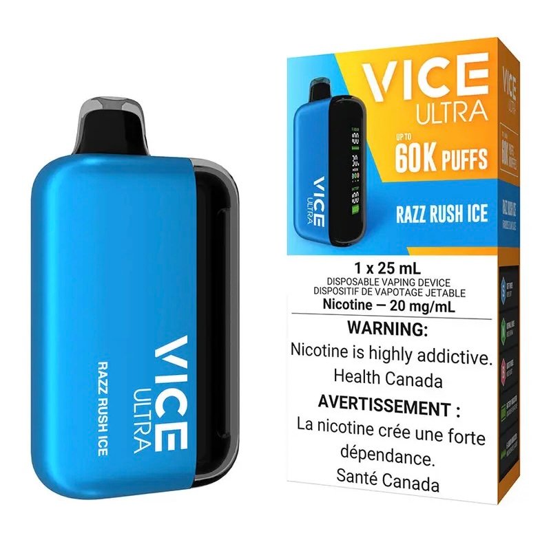 Vice Ultra Disposable Vape Device – Razz Rush Ice 1 Vice Ultra Disposable Vape Device – Razz Rush Ice
