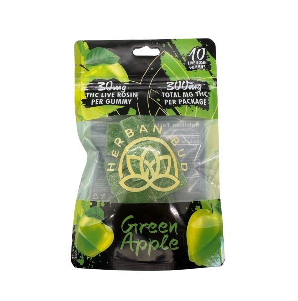 Delta-9 THC Gummies – 300mg – Green Apple 1 Delta-9 THC Gummies – 300mg – Green Apple