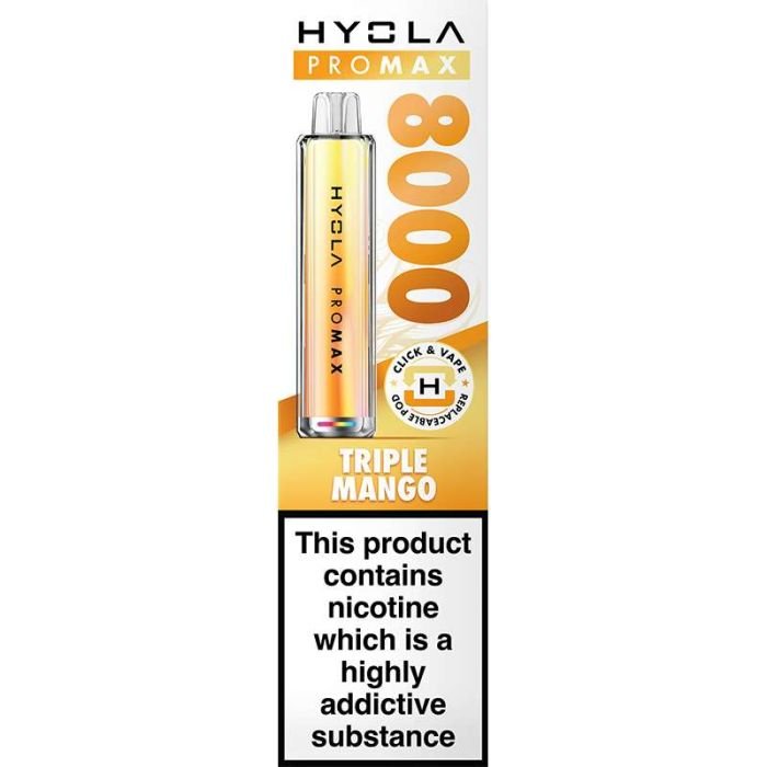 Hyola Pro Max 8000 pod vape kit 10ml – Triple Mango 1 Hyola Pro Max 8000 pod vape kit 10ml – Triple Mango