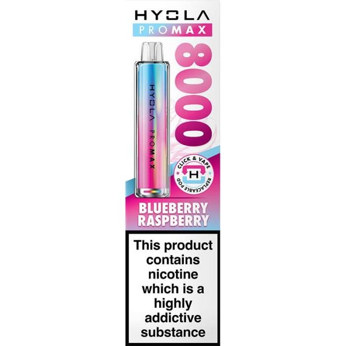 Hyola Pro Max 8000 pod vape kit 10ml – Blueberry Raspberry 1 Hyola Pro Max 8000 pod vape kit 10ml – Blueberry Raspberry