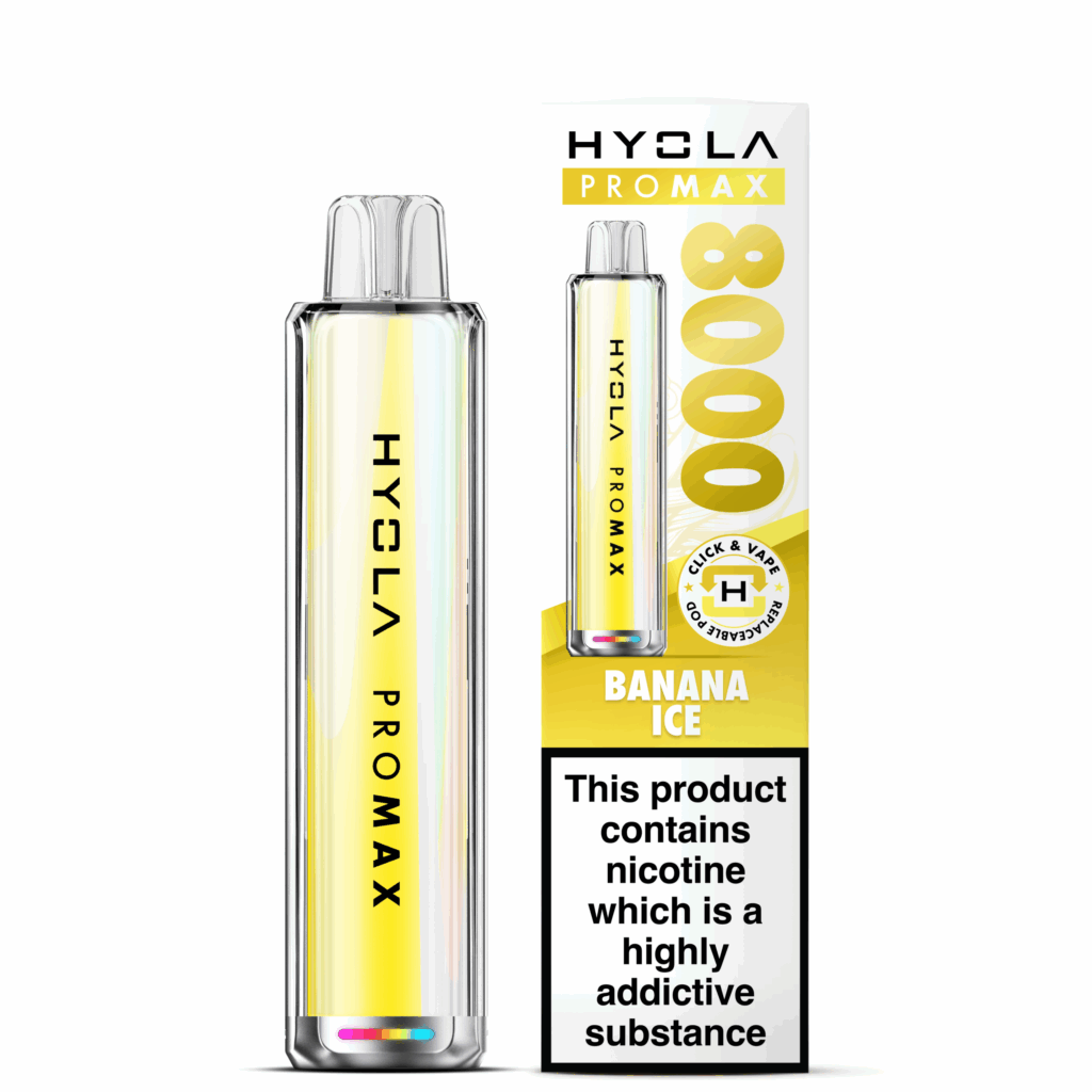 Hyola Pro Max 8000 pod vape kit 10ml - Banana Ice 1 Hyola Pro Max 8000 pod vape kit 10ml - Banana Ice
