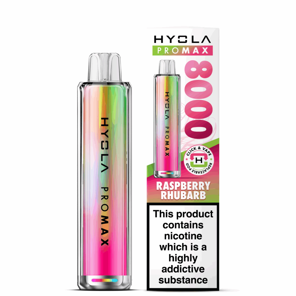 Hyola Pro Max 8000 pod vape kit 10ml – Raspberry Rhubarb 1 Hyola Pro Max 8000 pod vape kit 10ml – Raspberry Rhubarb
